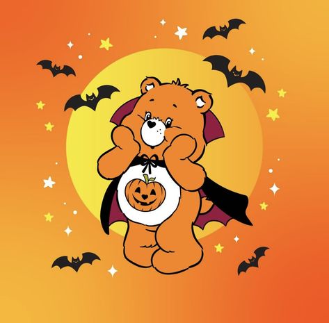 Care Bears Halloween, Instagram Tricks, Care Bear Tattoos, Care Bears Vintage, Pumpkin Tattoo, Care Bear Birthday, Big Feelings, Care Bears Cousins, Halloween Wallpaper Cute