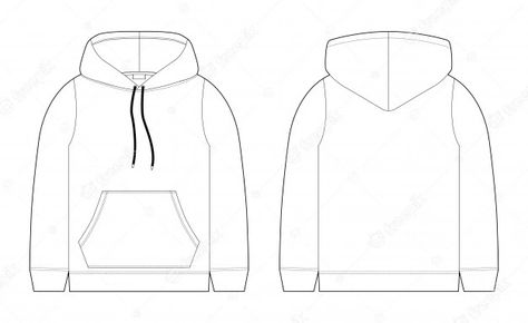 Hoodie Technical Drawing, Nike Hoodie Outfit, Hoodie Template, Technical Sketch, Fashion Sketch Template, Hoodie Outfit Men, Mens Fashion Suits Casual, Fashion Design Template, Hoodie Drawing