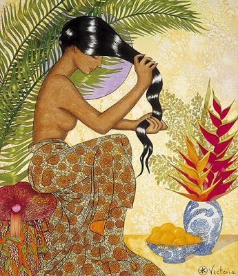 Hawaiian Goddess, Hawaiian Art, Dessin Adorable, Art Collage Wall, Ethereal Art, Spiritual Art, Hair Tips, Funky Art, Art Abstrait