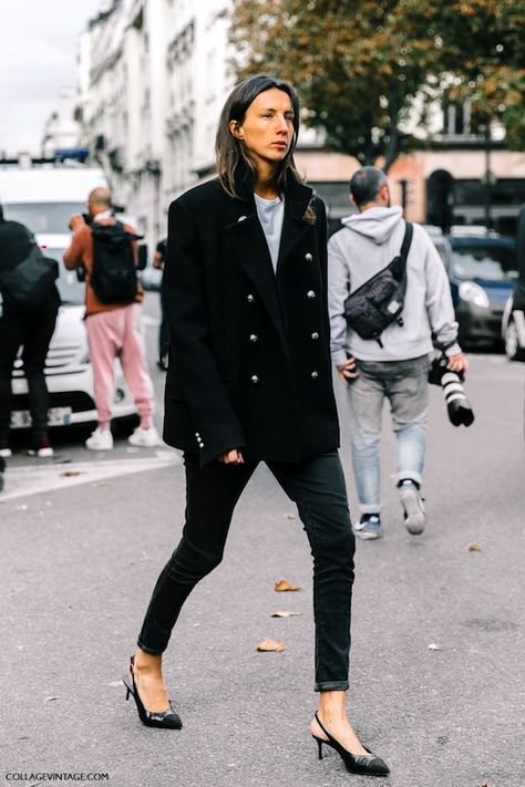 Geraldine Saglio, Pfw Street Style, Collage Outfits, Fashion Gone Rouge, Style Parisienne, French Vogue, Emmanuelle Alt, Moda Paris, Military Coat