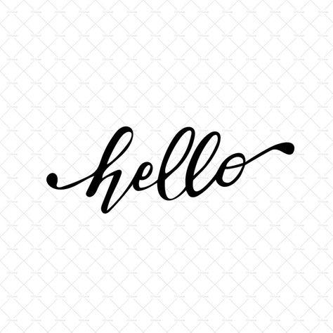 HELLO. Modern calligraphy script word hello. Hand-drawn cursive font text - hello. Vector illustration, black letters, white background. Lettering typography poster, vector, design logo Different Handwriting, Word Drawings, Hello Kitty Wallpaper Aesthetic, Kitty Wallpaper Aesthetic, Black Hello Kitty Wallpaper, Logo Package, Black Hello Kitty, Script Words, Wave Goodbye