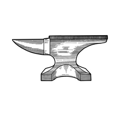 Anvil Tattoo Design, Anvil Tattoos, Anvil Drawing, Blacksmith Tattoo, Drake Tattoos, Hammer Tattoo, Blacksmith Hammer, Tool Tattoo, Blacksmith Forge