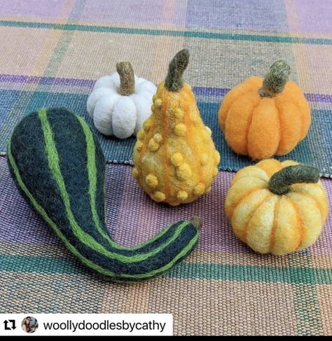 Felted Food, Felt Autumn, Felted Pumpkins, Needle Felting Ideas, Felt Pumpkins, Wool Felt Projects, Needle Felting Diy, Wool Needle Felting, Wool Felting