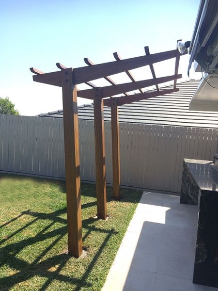 Cantilever Pergola | Spotted Gum Pergola | Timber Pergola | Mansfield | Brisbane Cantilever Pergola, Timber Frame Pergola, Backyard Structures, Timber Pergola, Grill Area, Pergola Ideas, Building A Pergola, Backyard Pergola, Have Inspiration