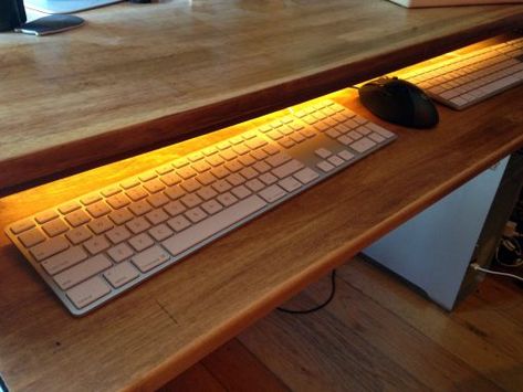 DIY Computer Desk From An Old, Broken Foyer Table | Upcycling | JenuineMom.com Diy Keyboard Tray, Diy Computer Desk Ideas, Keyboard Tray Under Desk, Computer Desk Ideas, Desk Keyboard Tray, Diy Keyboard, White Office Furniture, Diy Computer Desk, Computer Diy