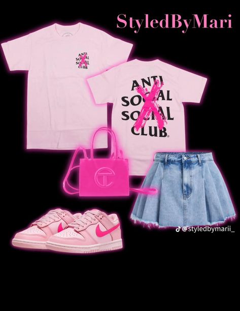 Sweet 16 Birthday Outfits For School, Sixflags Outfit, 13 Birthday Outfit Ideas, Cute Highschool Outfits, Shein Summer, Sparkle Outfit, Teen Swag Outfits, Cute Nike Outfits, Fly Outfit