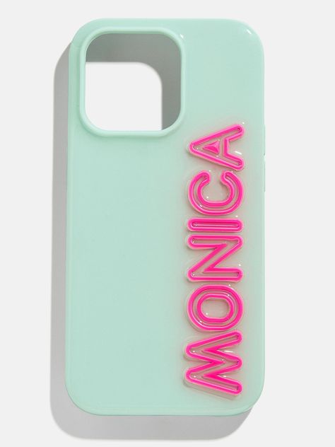 Fine Line Custom iPhone Case - Mint/Hot Pink – Ends Tonight: Enjoy 20% Off Custom – BaubleBar Bubble Bar Phone Case, Baublebar Phone Case, Bauble Bar Phone Case, Christmas Wishlist 2024, Things To Get For Christmas, Preppy Phone Cases, Iphone Case Ideas, Thoughtful Gifts For Friends, Good Christmas Gifts