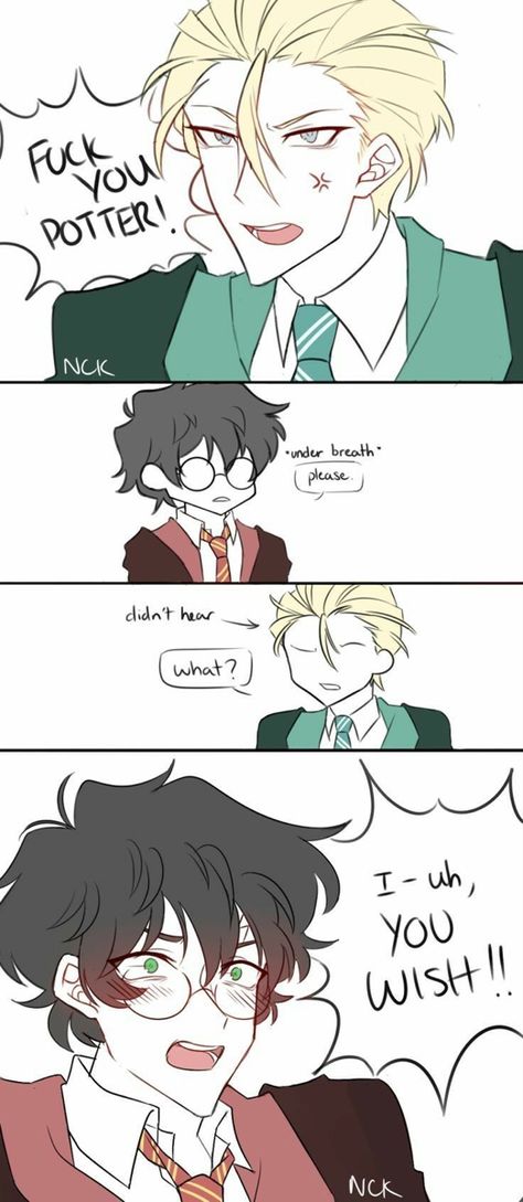 Meme Harry Potter, Drarry Fanart, Funny Harry Potter Jokes, Harry Draco, Gay Harry Potter, Harry Potter Puns, Harry Potter Artwork, Harry Potter Comics, Draco Harry Potter