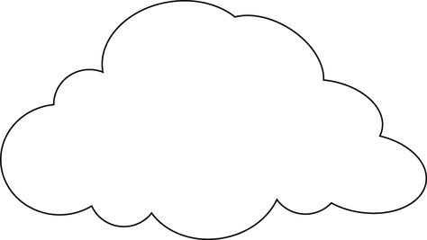 Cloud Outline Drawing, Cloud Template Free Printable, Color In Nature, Easy Drawing Ideas For Beginners, Cloud Outline, Cloud Template, Baby Shower Girl Diy, Felt Crafts Patterns, Cloud Pattern