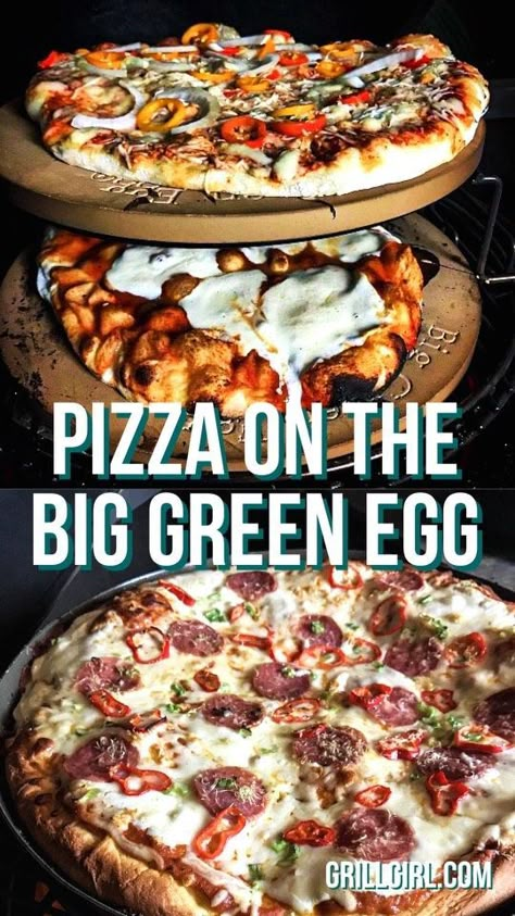 Pizza On The Big Green Egg, Pizza On The Green Egg, Easy Big Green Egg Recipes, Pizza On Big Green Egg, Pizza On Green Egg, Big Green Egg Desserts, Green Egg Pizza Recipes, Big Green Egg Pizza Recipes, Big Green Egg Pizza