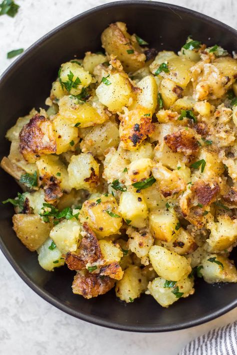 Warba Potatoes Recipe, Recipes With Potatoes Obrien, Boulangerie Potatoes, O’brien Potatoes, Brabant Potatoes, Potatoes O Brien, Boulangere Potatoes, Parboiled Potatoes, Hearty Recipes