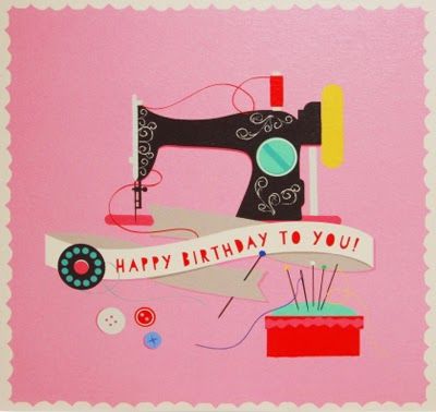 print & pattern Happy Birthday Sewing Theme, Happy Birthday Wishes Sister, Birthday Tree, Happy Birthday Vintage, Birthday Congratulations, Happy Bday, Happy Birth, Birthday Meme, Vintage Birthday