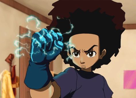 boondocks y'all Black Power Aesthetic Magic, Thugnificent Boondocks, Black Powers Aesthetic Gif, The Boondocks Gif, The Boondocks Cartoon, Black Power Movement, Cat Phone Wallpaper, Mary Sue, Gangsta Rap