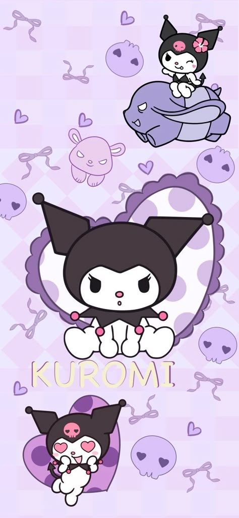 Aesthetic My Melody And Kuromi, Cute Wallpapers Kuromi, Melody And Kuromi Matching Wallpaper, Kuromi Matching Wallpaper, Kuromi Background, Aesthetic My Melody, Kuromi Matching, Kuromi Wallpaper, Hello Kitty Wallpaper Hd