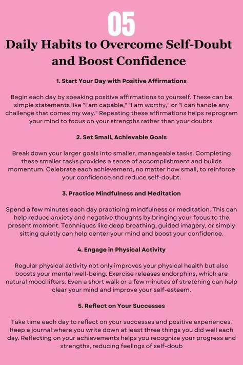 Feeling down on yourself? These 5 tips can help you boost your confidence and overcome self-doubt. #confidence #self-doubt Therapeutic Art Activities, Blog Post Titles, Boost Confidence, Counseling Activities, Health Wellbeing, Mental Health And Wellbeing, Emotional Resilience, Boost Your Confidence, Cognitive Behavioral Therapy