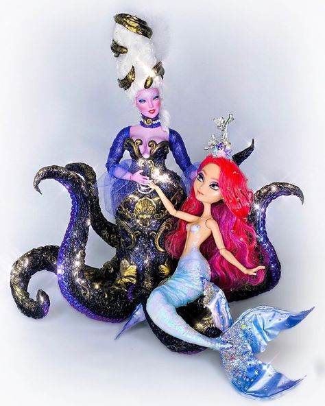 H E X on Instagram: “Ursula grants anyone’s desires, and Meeshell from @everafterhigh is one of them! 💕 I realized i need more mermaid dolls to celebrate…” Monster High Mermaid, Doll Customizing, Mermaid Stuff, Moster High, 15 May, Monster High Custom, Mermaid Dolls, I Need More, Doll Painting