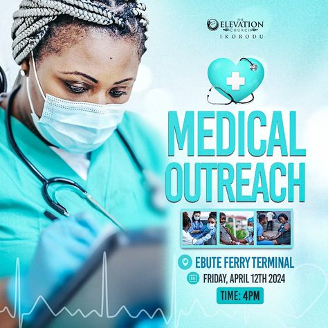 Outreach Flyer Design, Healthcare Flyer Design, Health Care Flyer Design, Health Screening Flyer, Medical Outreach Flyer Design, Faith Flyer Design, Flyer Design Inspiration, Church Graphic Design, Dark Skin Beauty