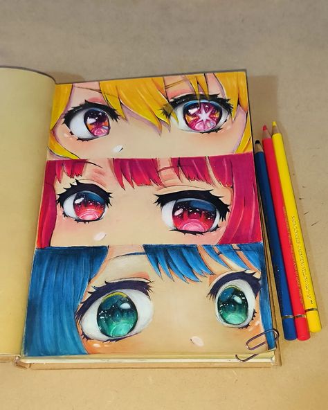 #drawing #animedrawing #anime #oshinoko #pencildrawing Anime Drawing With Pencil Colour, Anime Color Drawing, Drawing Ideas Aesthetic Colorful, Anime Drawing Coloured, One Colour Drawing, Anime Color Pencil Art, Aesthetic Anime Drawing, Artist Core, Pencil Color Drawing