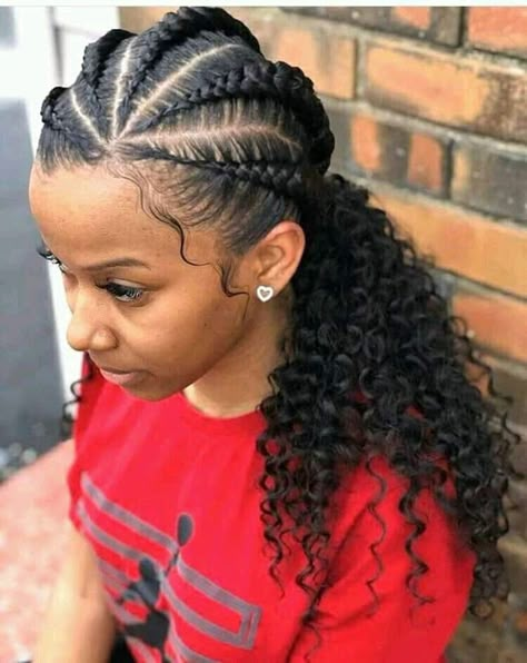 Braided Ponytail Hairstyles Black Women 4c Hair, African Big Braids Hairstyles, Braids For Mixed Hair, Mixed Girl Hairstyles Kids Braids, Cornrows Hairstyles For Kids, Black Hair Styles Braids, Braids Cornrows Hairstyles, Cornrow Hairstyles For Natural Hair, Cornrow Hairstyles For Kids