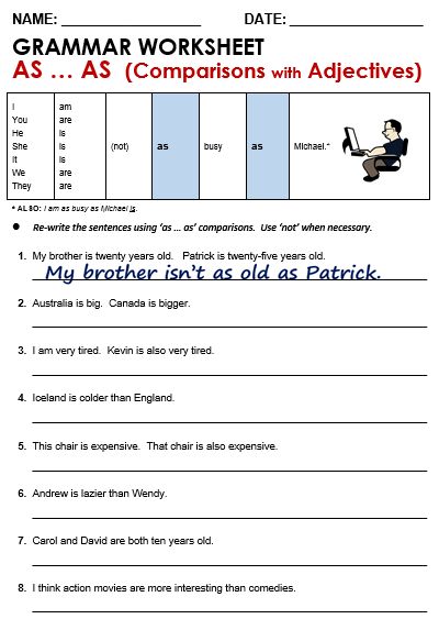 As Adjective As Worksheet, As As Worksheets, As As Grammar, As As Comparative Worksheet, Teaching Adjectives, Degrees Of Comparison, Grammar Quiz, Classroom Anchor Charts, Basic Grammar