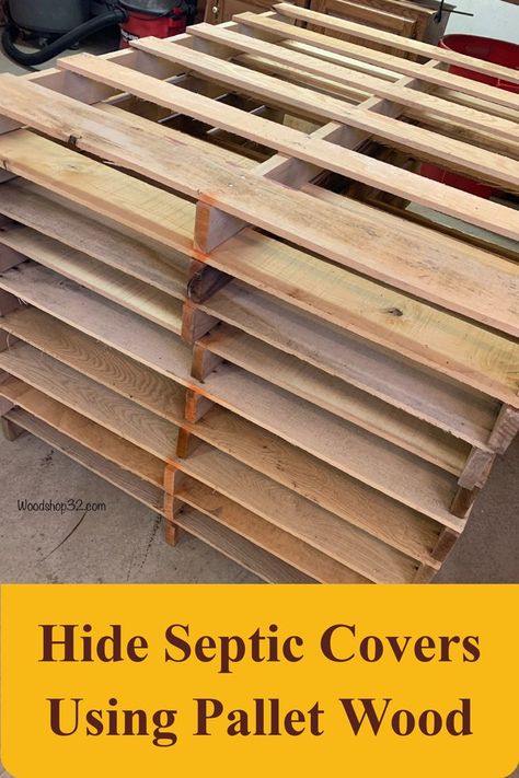 Septic Tank Cover Ideas Backyards, Hide Septic Tank, Landscaping To Hide Septic Covers, Septic Mound Landscaping, Pallet Fence Diy, Septic Tank Covers, Septic Tank Design, Covered Backyard, Fence Diy