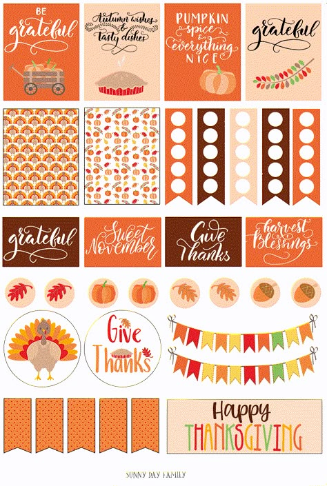 Free Printable Thanksgiving Planner Stickers (Fits Happy Planner and More) Happy Planner Stickers Free, Happy Planner Free Printable, Fall Planner Stickers, Thanksgiving Planner, Happy Planner Printables, Free Printable Planner Stickers, Free Planner Stickers, Printable Thanksgiving, Free Printable Stickers