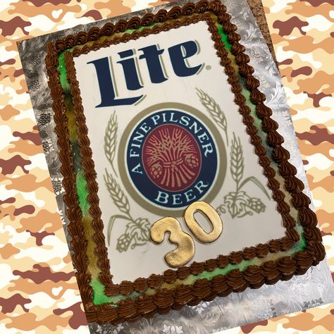 Hunting Birthday Cakes, Hunting Birthday, Pilsner Beer, Miller Lite, Occasion Cakes, Pilsner, Hunting, Birthday Cake, Baking