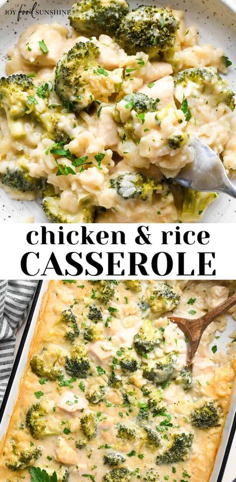 No Peek Chicken And Rice With Broccoli, Creamy Chicken Broccoli Rice, Chicken Brocolli Rice, Super Simple Dinner Recipes, Broccoli Rice And Chicken, Broccoli Chicken And Rice Casserole, Chicken Broccoli Rice Cheese Casserole, Broccoli Casserole Healthy, Casserole Broccoli