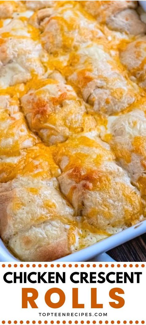 Chicken Crescent Roll Casserole, Pillsbury Crescent Roll Recipes, Crescent Roll Recipes Dinner, Crescent Roll Casserole, Recipes Using Crescent Rolls, Chicken Crescent Rolls, Chicken Crescent, Making Chicken, Crescent Recipes