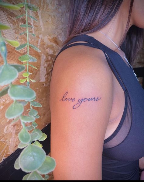 Love Yourz J Cole Tattoo, Love Yourz J Cole, J Cole Tattoo, Love Yourself Tattoo, Lyrics Tattoo, Dream Tattoos, Art Tattoos, J Cole, Minimal Tattoo