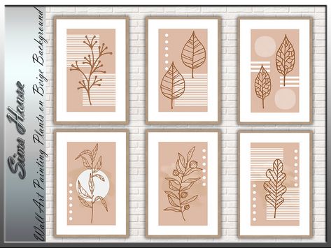 Sims 4 Cc House, New Sims 4 Cc, Painting Plants, Sims 4 Interior, College Wall Art, Sims Furniture, Sims Packs, Furniture Cc, Sims 4 Expansions