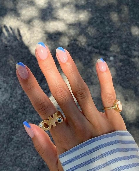 Bright Tips Nagellack Trends, Designs Nail, Minimalist Nails, Fire Nails, Pretty Acrylic Nails, Short Acrylic Nails, Best Acrylic Nails, Square Nails, Cute Acrylic Nails