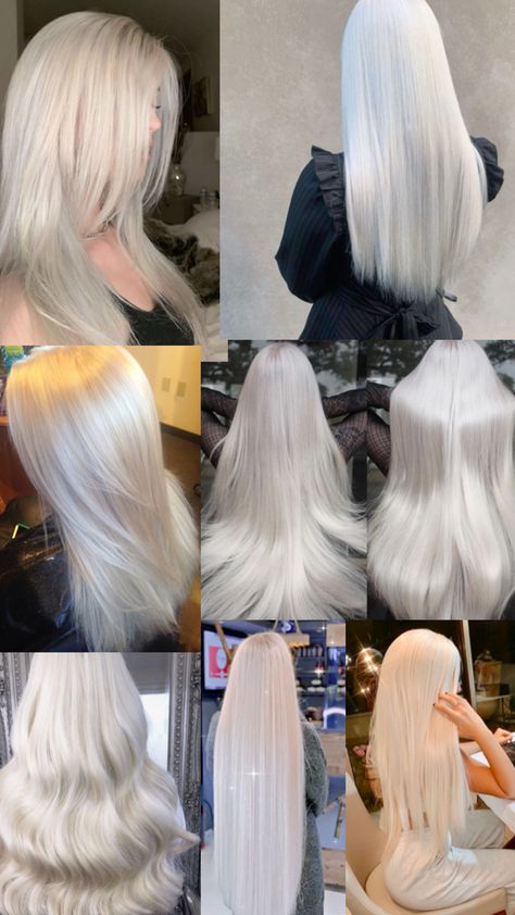 White Platinum Blonde Hair, Ice Blonde Hair, Icy Blonde Hair, Hairstyles For Layered Hair, Hair Tips Video, Icy Blonde, Platinum Hair, Pretty Hair Color, Platinum Blonde Hair