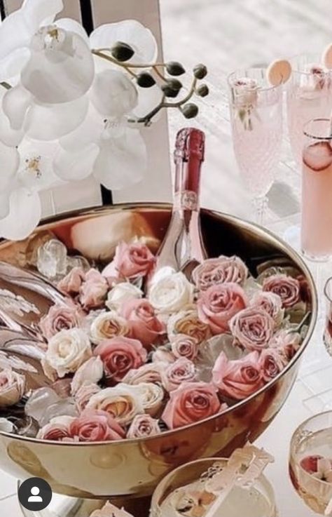 Winery Bachelorette Party Ideas, Wine Table Decor, Winery Party, Cherry Blossom Party, Champagne Birthday, 40th Birthday Party Decorations, Floral Ice, Bridal Shower Inspo, Rosé Theme