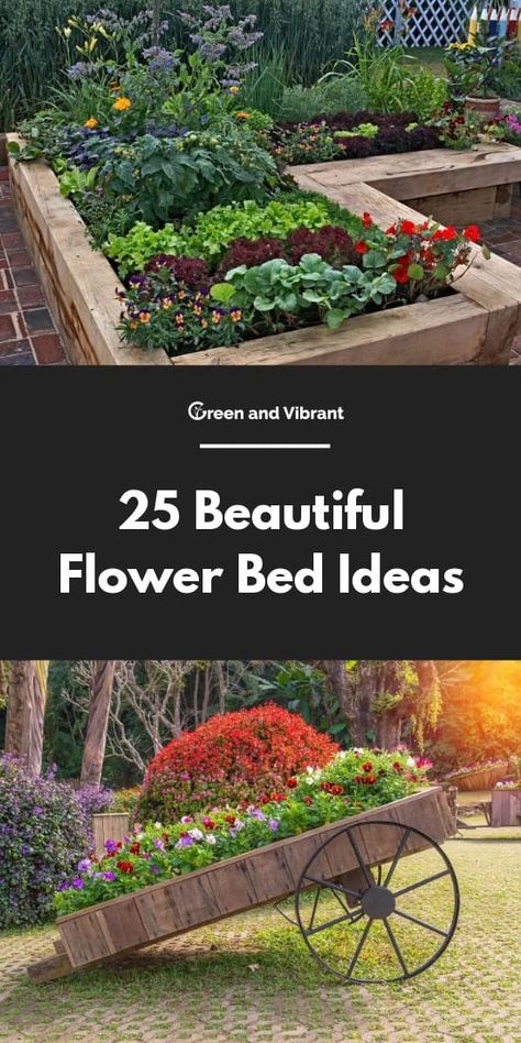 In this article, you will find a selection of classic ground-level beds of various styles, as well as raised beds - including many ideas for upcycling. Wooden Flower Bed Ideas, Raised Flower Bed Ideas Plants, Raised Beds In Front Of House, Raised Flower Bed Designs, Raised Flower Beds Ideas, Cheap Flower Bed Ideas, Block Flower Bed, Raised Flower Beds In Front Of House, Flowers In Raised Beds