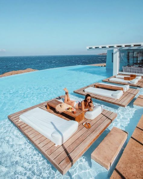 To help you plan your next dream holiday, we thought we'd bring you some of the most amazing ideas or 2022 and 2023. Cavo Tagoo Mykonos, Luxury Boat, Pool Tiles, Holiday Inspo, Outdoor Sofas, Mykonos Greece, Island House, Dream Holiday, Pool Design