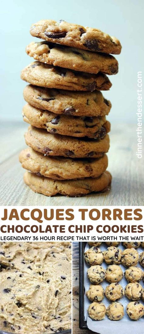 Jacques Torres Chocolate Chip Cookie Recipe, Jacque Torres Cookies, Jaques Torres Chocolate Chip Cookies, Salty Sweet Cookies, Jacque Torres Chocolate Chip Cookies, Jacque Torres, Jacques Torres Chocolate Chip Cookies, Famous Chocolate Chip Cookies, Buttery Chocolate Chip Cookies