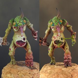 Plaguebearers Of Nurgle, Nurgle Conversion, Nurgle 40k, 40k Nurgle, Painting Figurines, Blood Bowl Miniatures, Chaos Daemons, Warhammer Figures, Blood Bowl