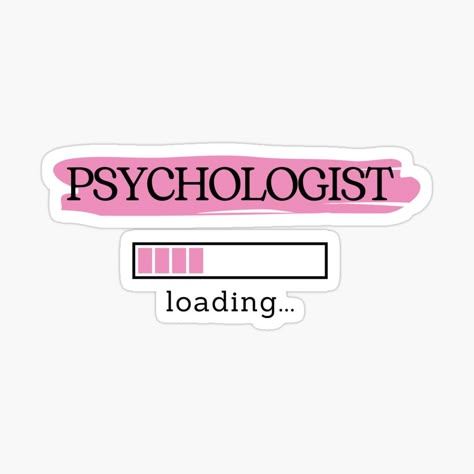 Get my art printed on awesome products. Support me at Redbubble #RBandME: https://www.redbubble.com/i/sticker/Pink-Psychologist-Loading-Gift-for-Psychology-Student-by-PakoArtStudio/156572138.JCQM3?asc=u Psychologist Aesthetic Art, Psychology Pink Aesthetic, Psychology Student Aesthetic Pink, Psychology Stickers Aesthetic, Pink Psychology Aesthetic, Psychology Stickers Printable, Clinical Psychology Aesthetic, Psychology Student Motivation, Psychology Vision Board