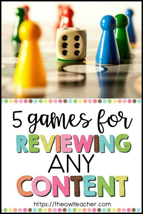 Are you looking for some games that you can use whole group to review important content with your class before a test? Check out these 5 engaging games for reviewing! History Review Games, Kindergarten Review Games, Fun Review Games For Elementary School, Cc Review Games, Games For Classroom, Classroom Games Elementary, Test Review Games, Study Games, Elementary Games