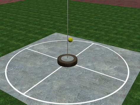 DIY tetherball court. I'd make different attachments for tennis practice, too. Diy Tetherball, Tether Ball, Tennis Practice, Tetherball, How To Play Tennis, Yard Game, Outside Games, Backyard Plan, Tennis Tips