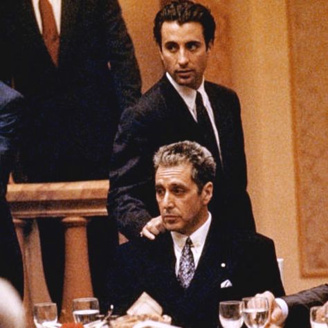 Michael Corleone and Vincent Corleone — Godfather 3 Godfather 1, Corleone Family, Young Al Pacino, The Godfather Part Iii, Don Corleone, Gangster Films, Godfather Movie, Gangster Movies, Andy Garcia