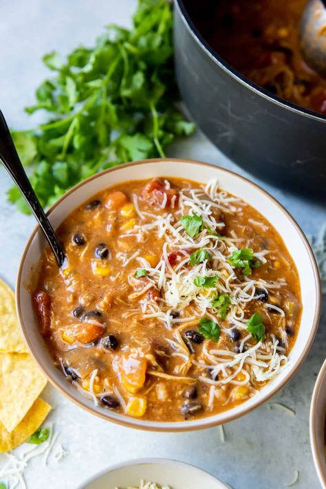 Turkey Taco Chili Soup, Tortilla Soup Ground Turkey, Tex Mex Bowls, Tex Mex Soup Recipes, Ground Turkey Tortilla Soup, Turkey Enchilada Soup, Soup With Turkey Meat, Ground Turkey Soup Recipes, Mexican Chili Recipe