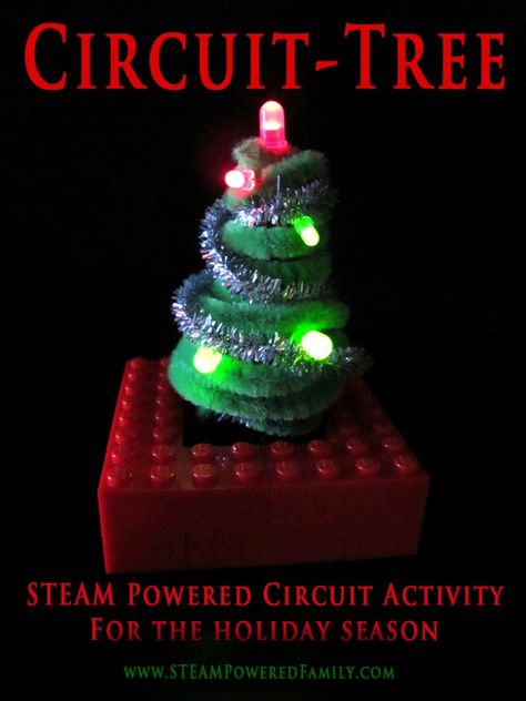 Spinning Christmas Tree Science Project, Steam Science Projects, Paper Circuits, Steam Ideas, Christmas Science, Christmas Stem, Maker Space, Steam Activities, Stem For Kids