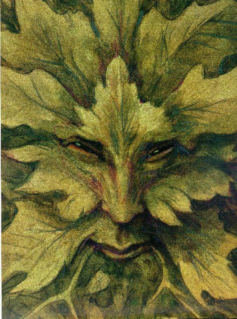 Greenman Tree Tattoo Green, Celtic Oak Tree, Guiseppe Arcimboldo, Oak Tree Tattoo, The Green Man, Brian Froud, Celtic Mythology, Celtic Art, Life Force