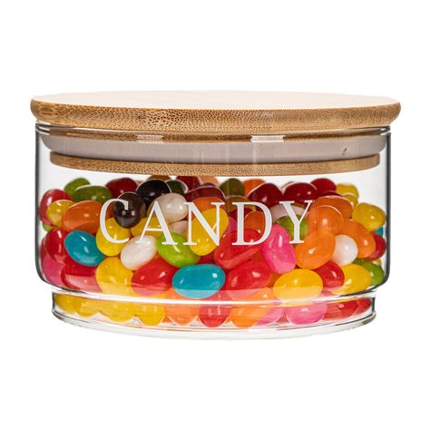 PRICES MAY VARY. Glass GLASS CANDY DISH - Glass canister is crafted of quality lead-free transparent glass. It is far healthier than plastic. Great for any event durable for daily use. Tastefully decorate any space in your home or business. Fill them up with loose candies, cookies or pretzels at home or for a special event and your guests will be sure to enjoy. DISHWARE SAFE - The candy jar is made of clear glass enabling the color of the food to shine. High quality glass make kitchen jars durab Candy Jars For Office Desk, Desk Candy Jar, Coffee Table Office, Glass Candy Jars, Table Office, Kitchen Jars, Glass Canisters, Drying Pasta, Glass Candy Dish