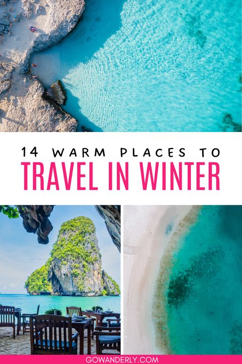 Find the best warm destinations for winter travel. Winter Getaways East Coast, March Vacation Destinations, Winter Vacation Ideas, Winter Family Vacations, Warm Vacation, Winter Getaways, Winter Travel Destinations, Cheap Places To Travel, Winter Air