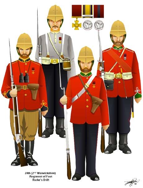 24th (2nd Wawickshire) Regiment of Foot, Rorke's Drift. Rorke's Drift, My Birthday Gift, British Army Uniform, British Uniforms, British Soldier, Army Uniform, Napoleonic Wars, Military Art, British Army