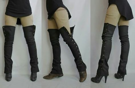 Love these! Mode Steampunk, Yennefer Of Vengerberg, Diy Vetement, Steampunk Fashion, Fantasy Clothing, Character Outfits, Thigh High Boots, Larp, Costume Design