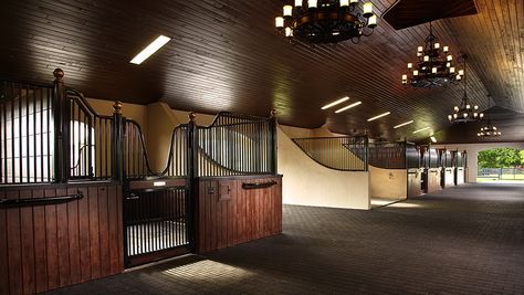 7 Things You’ll Find at Barns of the Ultra-Wealthy | HORSE NATION Horse Stall Doors, Beautiful Stables, Wellington Equestrian, Horse Stalls Doors, Custom Horse Stalls, Barns And Stables, Equestrian Barns, Stall Fronts, Stall Door